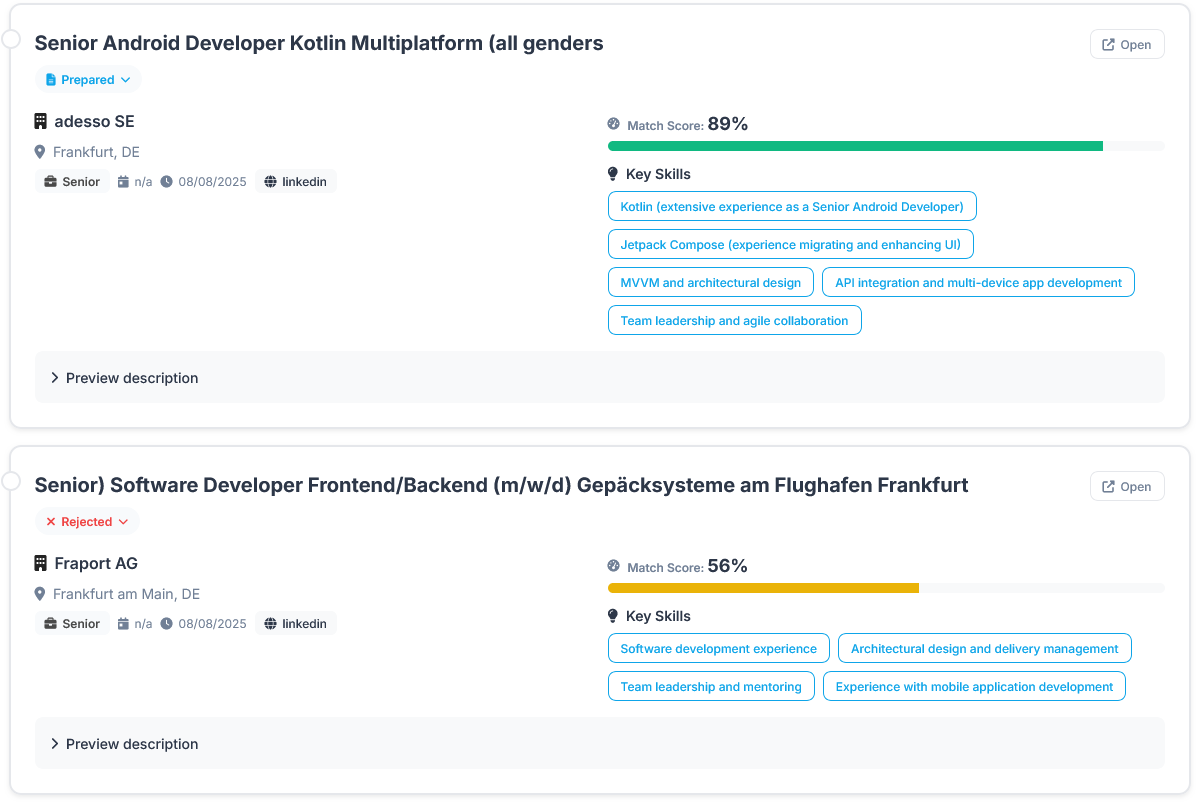 Vacancy Search Results